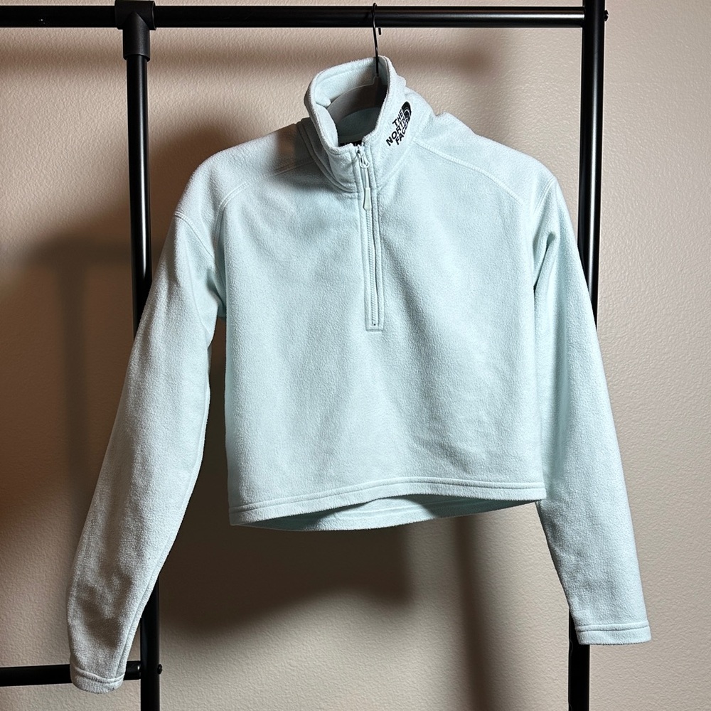 Women's Light Blue Half-Zip Sweater